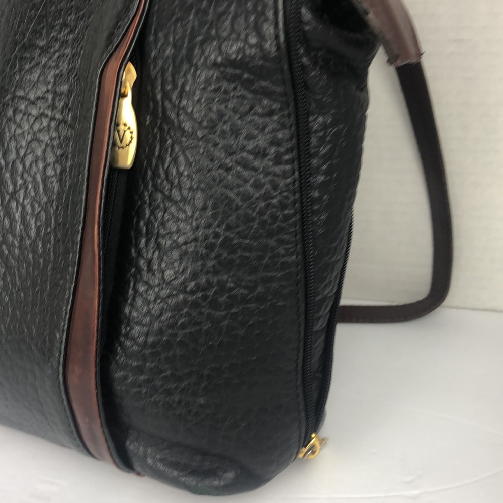 Vintage Valentina pebbled leather shoulder bag - Picture 4 of 16
